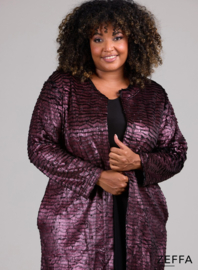 Metallic Shine Cover Jacket (ZF-DR-1002-MET) 026-Aubergine