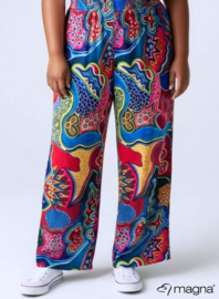 Broek Basic (D-03-PRINT) T19015-Tribal Red-Blue