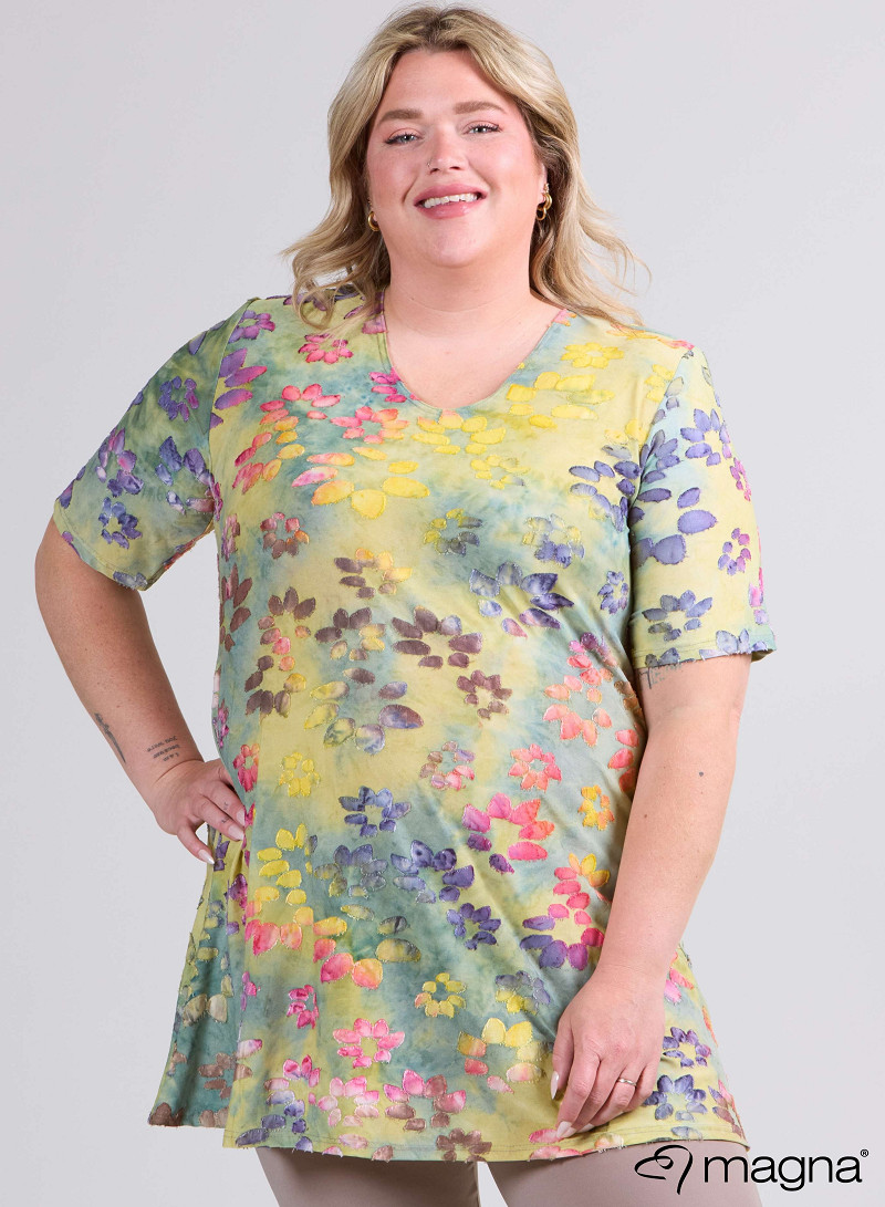 A-Line Short Sleeve Shirt (B-2508-MSH) T76007-Daisy Yellow-Green