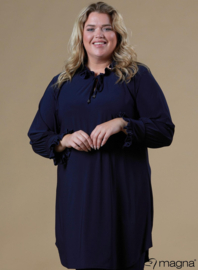 Tunic with frill elements (C-2308) 017-Marine