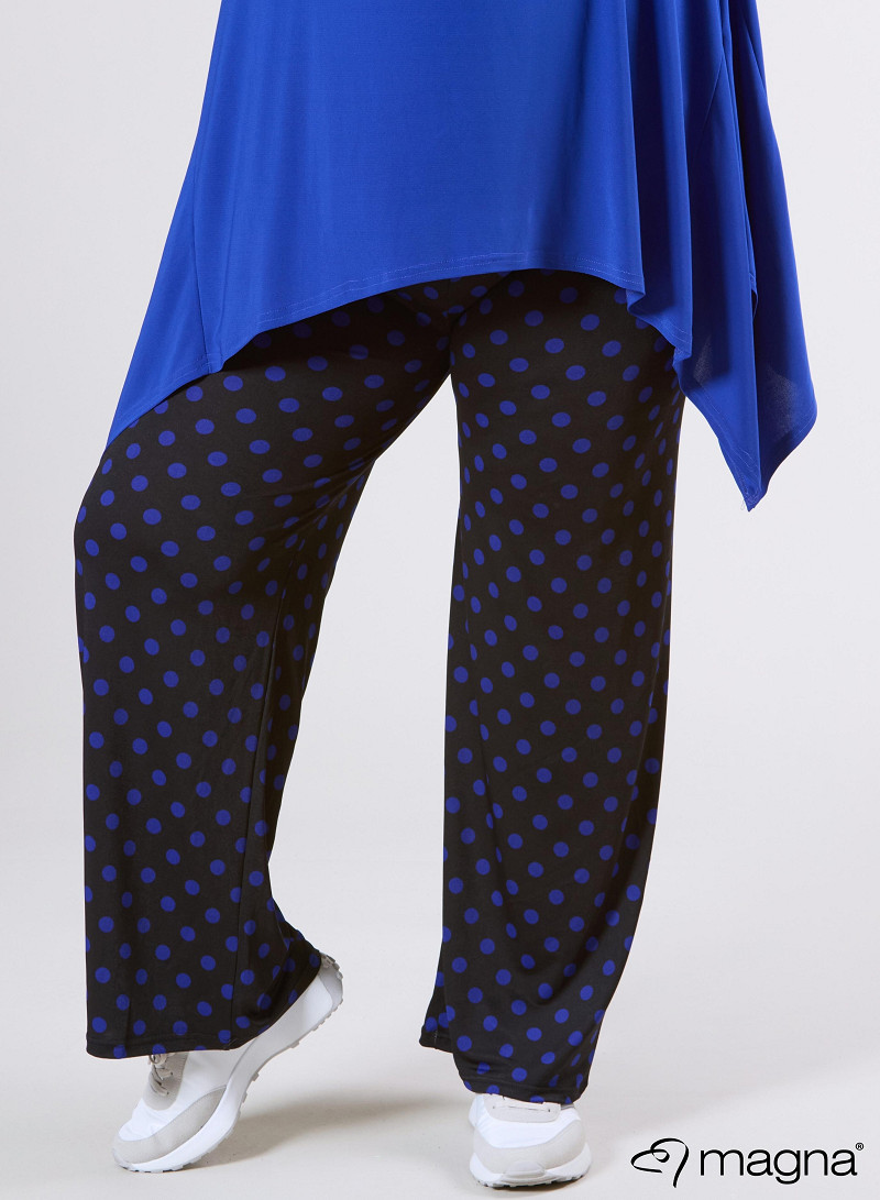 Broek Basic (D-03-PR) 411060-Medium Polka Royal Blue