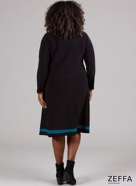 V-Element Dress (ZF-DR-1008-SOL) 048-Petrol