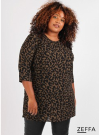 Simple Tunic  (ZF-TU-1005-BCHP) 002831-Big Leopard Khaki