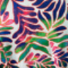 Flowy V-Neck Shirt (B-2103-PRINT) U06060-Leaves Blue-Green