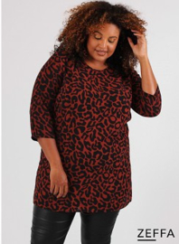 Simple Tunic  (ZF-TU-1005-pol) 002828-Big Leopard Rust