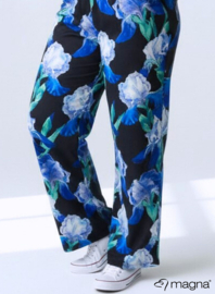 Broek Basic (D-03-PRINT) T29060-Floral Blue-Green
