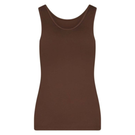 RJ pure color dames shirt  - 218-Espresso