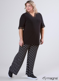 Wide Lace Detail A-Line Shirt (B-2423) 001CIR-Black Circle