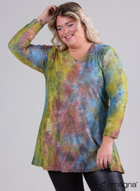 Lange basic shirt (B-6004-MSH) U56008-Tie Dye Lime