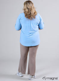 Roll Sleeve Top (B-9001) 004-Sky Blue