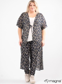 Lang Lichtgewicht Vest (N-2005) A64017-Small Flower Navy