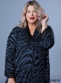 Lace Detailed Tunic (C-2326-VP) V79020-Zebra Grey