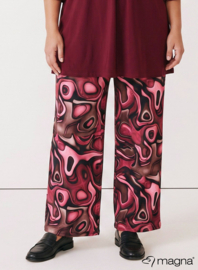 Broek Basic (D-03-PRINT) T10032-Fluid Design Wine Red