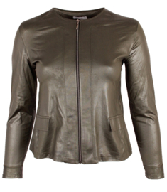 Kort Leather Look jasje (K-31-LL) 031-D.Groen