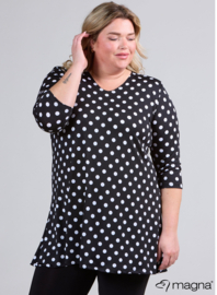 Lange basic shirt (B-6004-PR) 411001-Medium Polka Black