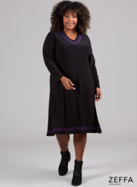 V-Element Dress (ZF-DR-1008-SOL) 059-Dr.Paars