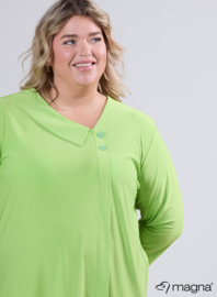 Comfy Button Flap Tunic (C-2504) 008-Lime Green