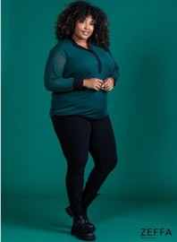 Stretchy Chiffon Blouse (ZF-BL-1001)  038-Fles Groen