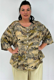 Blouse Emma (75-4964) BeigeGreen Krbl