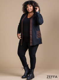 ZF-JA-1005-PCS - Open Blazer met color detail - 064-Dr.Bruin