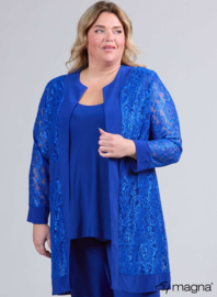 Open Lace Cardigan (N-2501) 060-Royal Blue