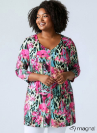(C-2606) A-Line Shaped Zipper Tunic