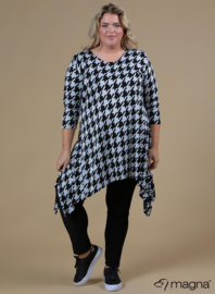 Tuniek Punten 3Q-mouw(C-0001-HVP) - W11010-Big Pdp Grey