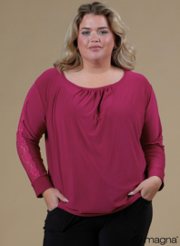 Lace Detailed Slowy Top (B-2319) 056-Dr.Fuchsia