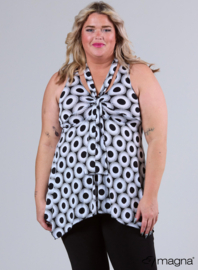 Top met lus (A-37-PR) 203001-Double Circle BW