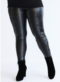Legging Leather Look (F-23-LL-PR) 511001-Crocodile Black