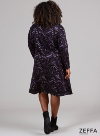 V-Element Dress (ZF-DR-1008-HVP) U72059-Brush Marks Purple
