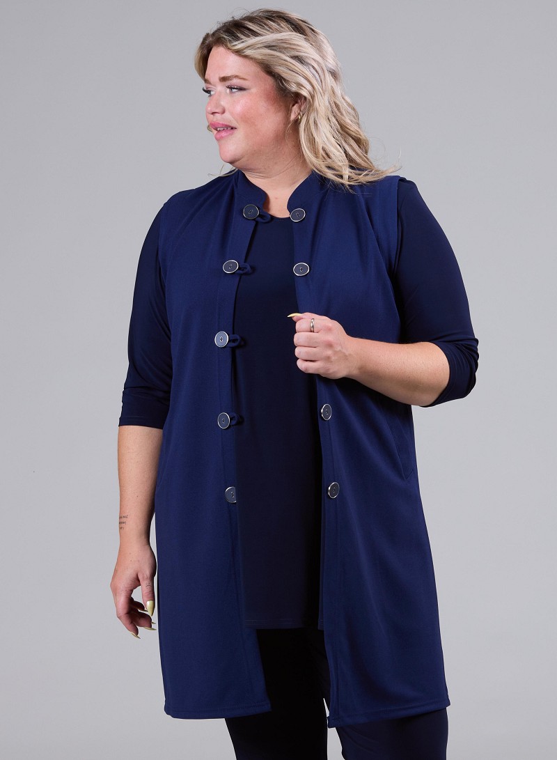 Button Gillet (N-2308) 017-Navy