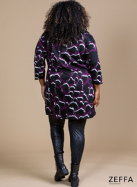 Tuniek met zakken (ZF-TU-1010-HVP)  X59059-Leopard Purple
