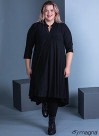 High Low A-Line Dress (C-2213) 001-Zwart