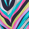 Simple Elastic Band Shirt (A-2502-PRINT) T73017-Rainbow Waves