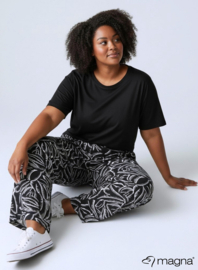 Broek Basic (D-03-PRINT) T33001-Feathers BW