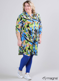 A-Line Long Pocket Tunic (C-2217-PR) T38060-Fluo Splash Blue