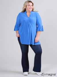 Flared Sleeves Relaxed Tunic (C-2503) 071-Dark Sky Blue
