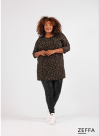 Simple Tunic  (ZF-TU-1005-BCHP) 002831-Big Leopard Khaki
