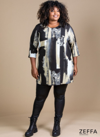 Simple Tunic  (ZF-TU-1005-BCHP) Z38064-Canvas Blocking Brown
