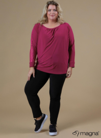 Lace Detailed Slowy Top (B-2319) 056-Dr.Fuchsia