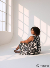 A-Shaped Sleeveless Split Dress (C-2323-PRINT) T31001-Freestyle BW