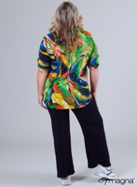 Roll Sleeve Top (B-9001-PR) V22058-Paint Wavers Green/Blue