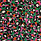 Wide Lace Detail A-Line Shirt (B-2423-VP) V-54006-Leopard Pink-Green