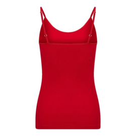 RJ-Pure Color  Spaghetti Top -  229-Donker Rood
