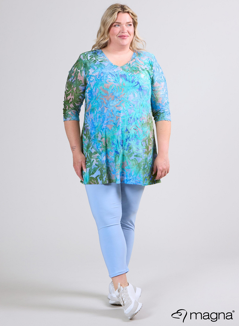 Lange basic shirt (B-6004-MSH) T85051-Bush Aqua