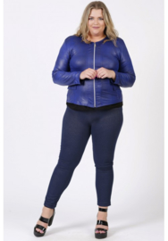 Kort Leather Look jasje (K-31-LL) 060-Royal Blue