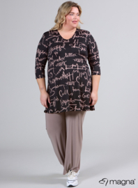 Lange basic shirt (B-6004-PR) 435061-Letter Print Taupe