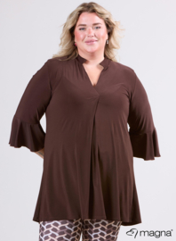 Flared Sleeves Relaxed Tunic (C-2503) 064-Brown