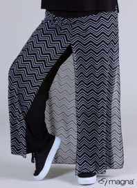 Broek Basic met chiffon laag(D-4003-PR) 196001-Zig Zag small